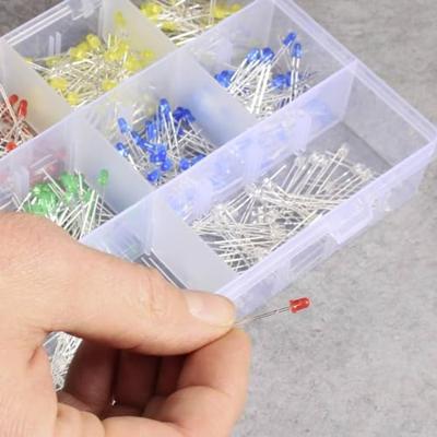 Quadrios 23O191 LED-assortiment Rood, Groen, Geel, Blauw, Wit 3 mm 20 mA 2 V, 3 V Quadrios 23O191 LED-assortiment Rood, Groen, Geel, Blauw, Wit 3 mm 20 mA 2 V, 3 V