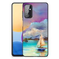 Kleurrijke Telefoonhoesje Samsung Galaxy M52 Boat - thumbnail