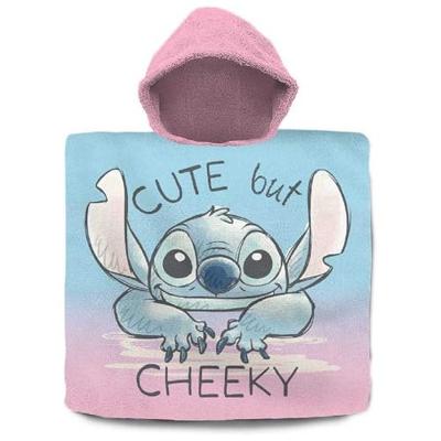 Disney Stitch Badponcho 60x120 cm Roze/Blauw