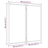 Whiteboard magnetisch inklapbaar 80x80x1,7 cm aluminium - thumbnail