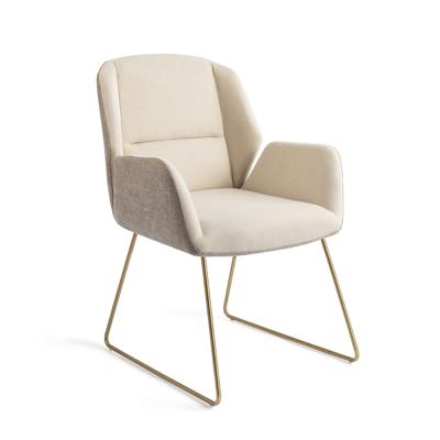 Jesper Home Eetkamerstoel 'Myoko' Slide Gold, kleur Sandy Hill