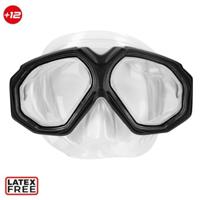 Snorkelbril en -buis voor Kinderen AquaSport Zwart Volwassenen (2 Stuks) - thumbnail