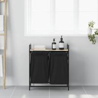 Wasmand 2 vakken met plank sonoma eikenkleurig - thumbnail