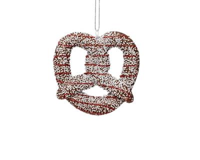 Kersthanger pretzel 10.5 cm glitter Kersthanger pretzel 10.5 cm glitter