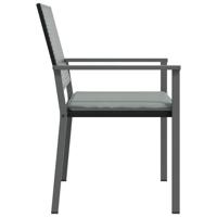 Tuinstoelen 4 st met kussens 54x62,5x89 cm poly rattan zwart - thumbnail