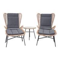 Lounge set Milan Relax Sand 2 stoelen en 1 tafel van SenS-Line - thumbnail