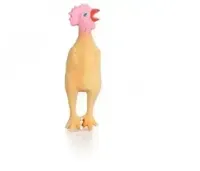 Latex kip klein hondenspeelgoed - thumbnail