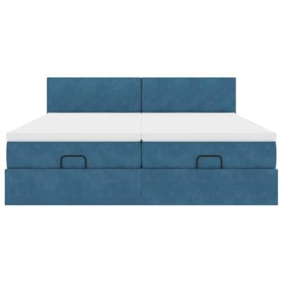 Ottoman bed met matrassen en LED's 180x200cm fluweel