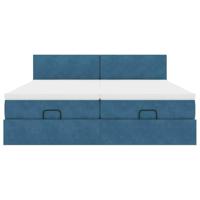 Ottoman bed met matrassen en LED's 180x200cm fluweel - thumbnail