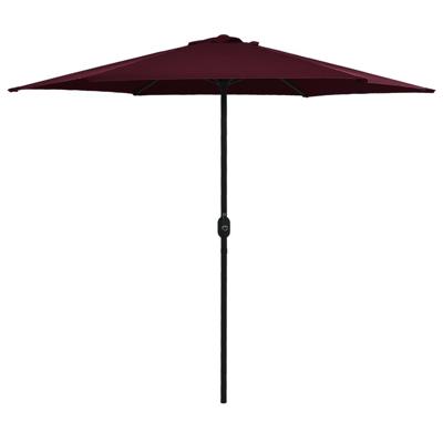 VidaXL Parasol met aluminium paal 270x246 cm bordeauxrood