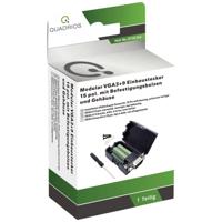 Quadrios 2010C254 VGA-connector Stekker, recht Aantal polen: 15 Zwart 1 set(s) - thumbnail