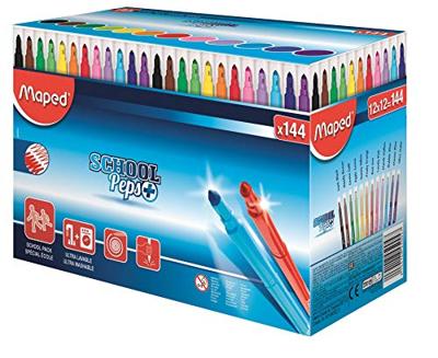 Maped Viltstift Color'Peps 144 stiften in een kartonnen doos (classpack)