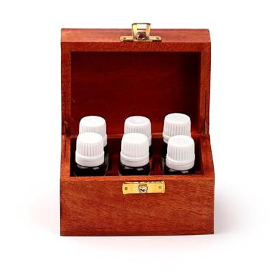 Mango Hout Etherische Olie Doos (voor 6 flesjes - Design 2)