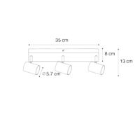 QAZQA Moderne plafondlamp brons 3-lichts verstelbaar rechthoekig - - thumbnail