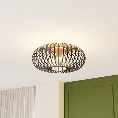 Cosmos - LED Plafondlamp - Dimbaar - E27 Fitting - Zwart met Goud