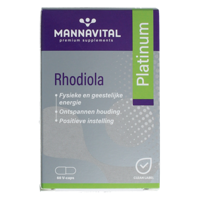 Mannavital Rhodiola platinum 60 Vegetarische capsules