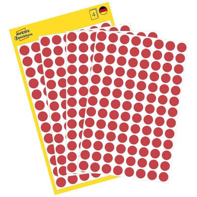 Avery-Zweckform 3010 Etiketten Ø 8 mm Papier Rood 416 stuk(s) Permanent hechtend Etiketten voor markeringspunten Avery-Zweckform 3010 Etiketten Ø 8 mm Papier Rood 416 stuk(s) Permanent hechtend Etiketten voor markeringspunten