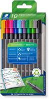 Staedtler triplus 334 RC10 Fineliner Diverse kleuren 0.3 mm 10 stuk(s) - thumbnail