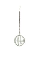 Chroom voederbal voor knaagdier - 8 cm - thumbnail