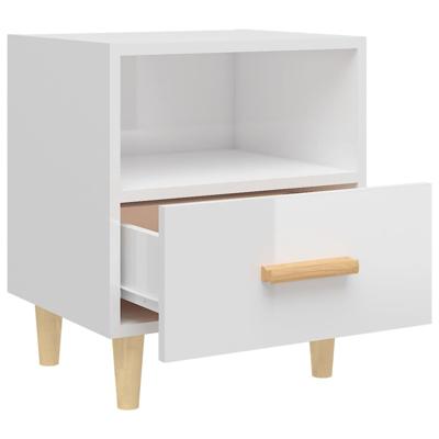 Nachtkastjes 2 st 40x35x47 cm hoogglans wit