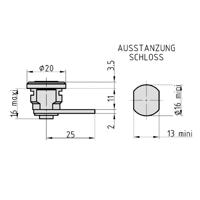Basi 9000-1313 Hendelslot Zilver - thumbnail