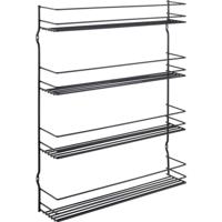 Metaltex pepito 4 wandkruidenrek 4 etages 36x8x45 cm zwart - thumbnail