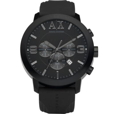 Horlogeband Armani Exchange AX1148 Silicoon Zwart 24mm Horlogeband Armani Exchange AX1148 Silicoon Zwart 24mm