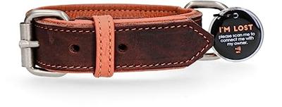 Spotted! Pro Leren Halsband Bruin 2,5 x 45 cm