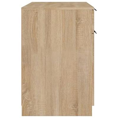 Bureau 100x50x75 cm bewerkt hout sonoma eikenkleurig
