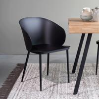 ZILT Eetkamerstoel 'Gigi'. kleur Zwart - thumbnail