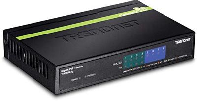 TRENDnet TPE-TG80G 8-poorts Gigabit PoE + -switch 8 x Gigabit PoE + poorten, 123 W PoE prestatiebudget, desktop ethernet-netwerkschakelaar, metaal