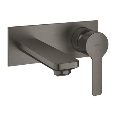Wastafelmengkraan GROHE Lineare New M-Size Tweegats Wand Hard Graphite Geborsteld