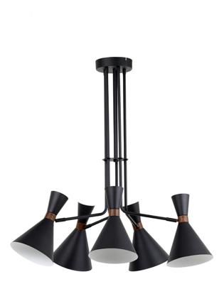 Light & Living Hanglamp 'Hoodies' 5-Lamps, kleur Mat Zwart Light & Living Hanglamp 'Hoodies' 5-Lamps, kleur Mat Zwart