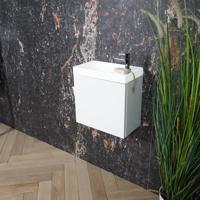 ACTIE BWS Fonteinmeubel | Paris | 40cm | Fontein Mat Wit | Mat Wit - thumbnail