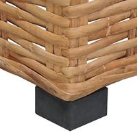 Hoekbank met kussens natuurlijk rattan - thumbnail