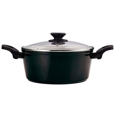 Casserolepan met deksel Fagor VIVANT 24 NEGRA Zwart Aluminium 4,8 L