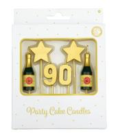 Taartkaarsjes Set 90 Jaar (6st) - thumbnail