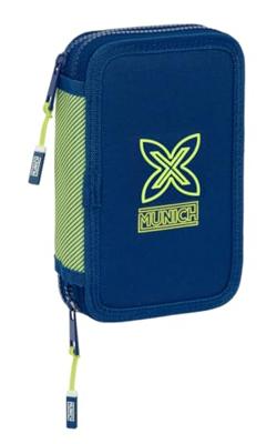 Schooletui met Accessoires Munich North Marineblauw 12.5 x 19.5 x 4 cm 29 Onderdelen