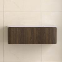 Badmeubelset Sanilux Eleganza 120 cm Zonder Kraangat Dark Walnut - thumbnail