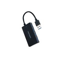NANOCABLE 10.16.4403 - USB 3.0 hub met 4 USB 3.0-poorten, USB-A/stekker naar USB 3.0/bus, zwart, 15 cm - thumbnail