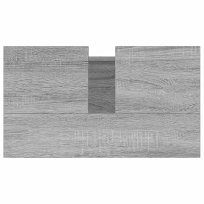 Badkamerkast 58x33x60 cm bewerkt hout grijs sonoma eikenkleurig