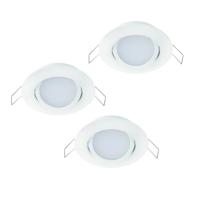 Eglo Set van 3 inbouwspotsEdith wit - 33074 - thumbnail