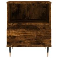 Nachtkastjes 2 st 40x35x50 cm bewerkt hout gerookt eikenkleurig - thumbnail