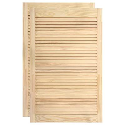 Louvredeuren 2 st 99,3x59,4 cm massief grenenhout