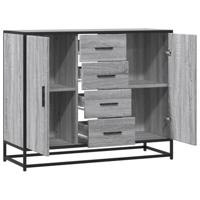 Dressoir 92x35x76 cm bewerkt hout grijs sonoma eikenkleurig - thumbnail