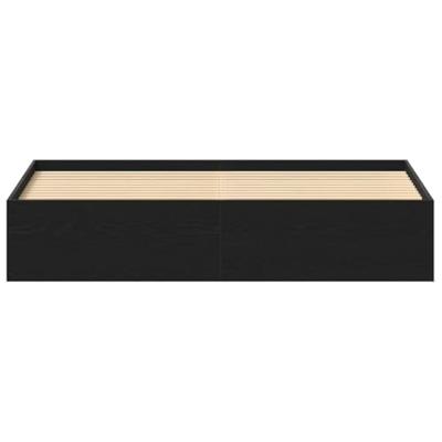 Bedframe zonder matras 150x200 cm bewerkt hout zwart eikenkleur