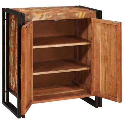 Nachtkastje Multikleur 38 x 33 x 58 cm massief gerecycled hout