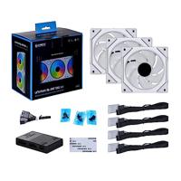 Lian Li Lian Li UNI FAN SL-INF 120 ARGB PWM Lüfter, 3er Pack inkl. Controller - 120mm, w PC-ventilator Wit (b x h x d) 120 x 122 x 25 mm - thumbnail