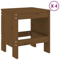5-delige Tuinset massief grenenhout honingbruin - thumbnail
