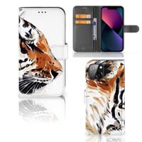 Hoesje Apple iPhone 13 Watercolor Tiger - thumbnail